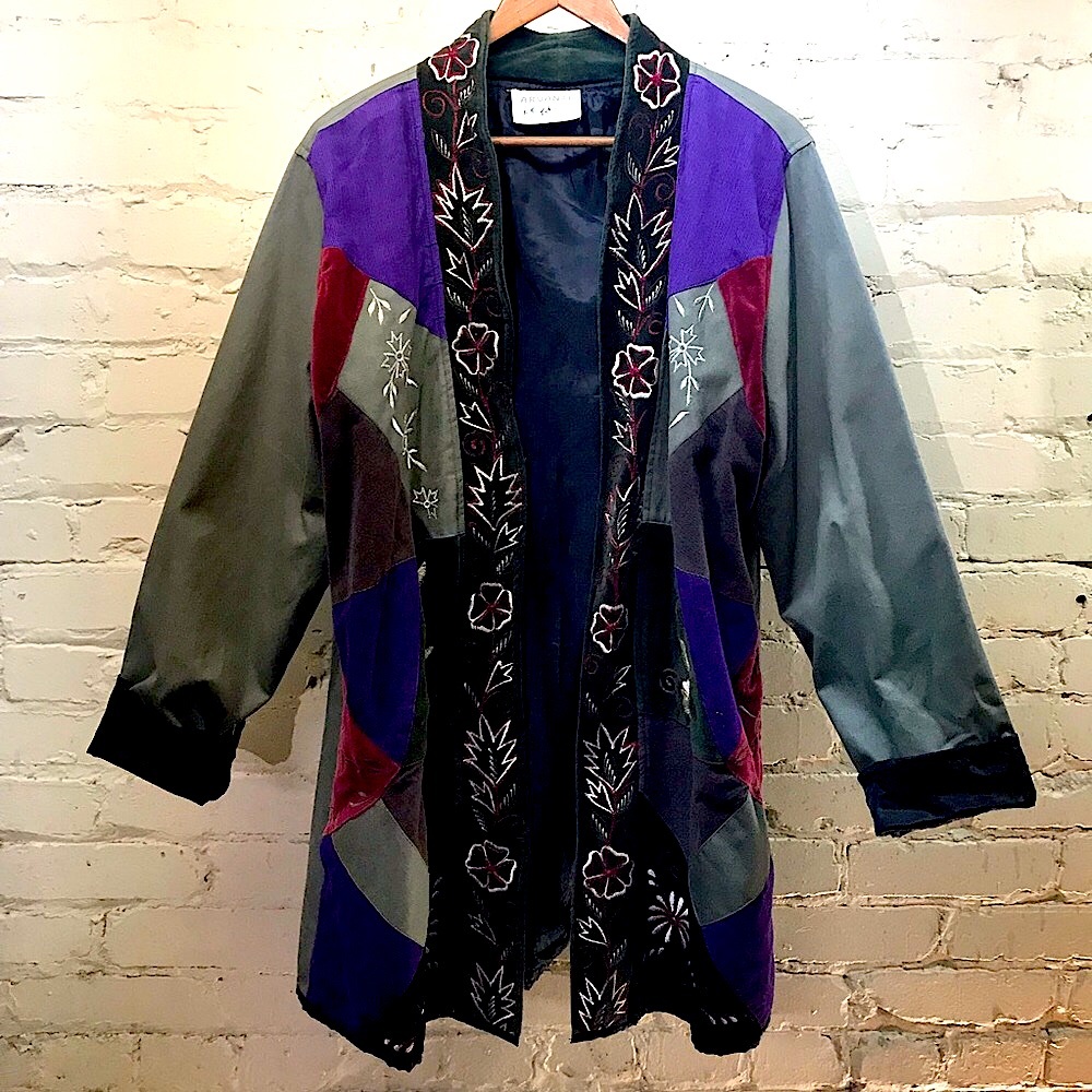 XL Embroidered Patchwork Jacket - Picture 2 of 8